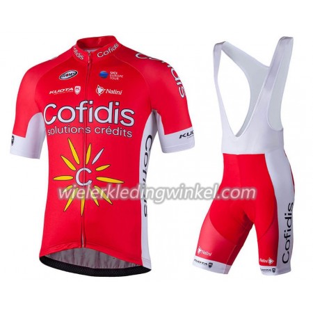 Set Fietsshirt + Korte Koersbroek 2018 Cofidis Pro Team N001
